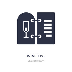 wine list icon on white background simple element vector image