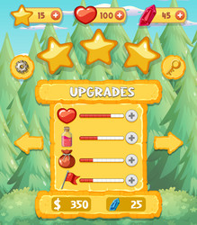 a game background template with elements vector image