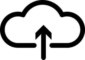 Cloud upload icon vector