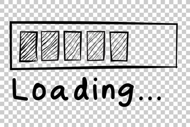Simple sketchy loading sign at transparent effect Vector Image