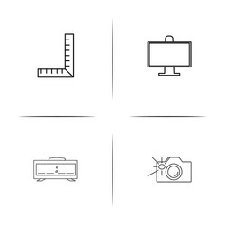 devices simple linear icon setsimple outline icons vector image