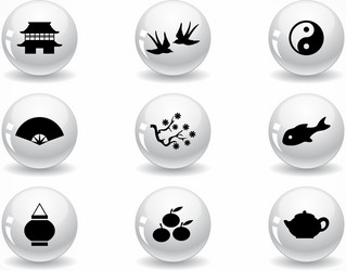 glossy grey buttons vector