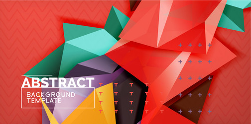 low poly design 3d triangular shape background vector image
