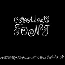 chalk curly font grunge script on chalkboard vector image