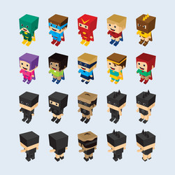 Hero character option game assets element vector