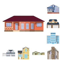 isolated object of building and front icon vector image