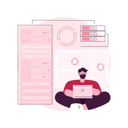 backup server abstract concept vector image