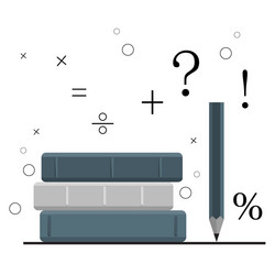 Concept education course study stack Royalty Free Vector