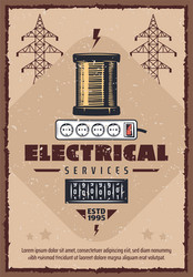 Electrical Poster Electrician Vector Images (over 340)