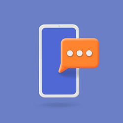 message icon on phone screen sms symbol vector image