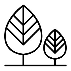 tree sprout icon in thin line style graphic design vector image