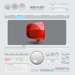 web ui elements vector image