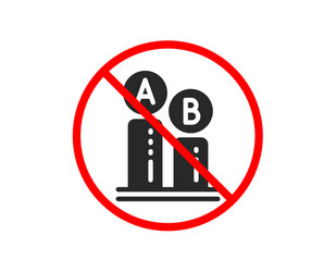 ab testing icon ui test chart sign vector image