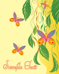 Butterfly background vector