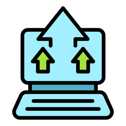 Hardware backup icon flat vector