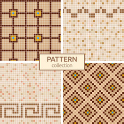 set of four seamless patterns vector image