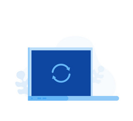 system software update and upgrade concept vector image