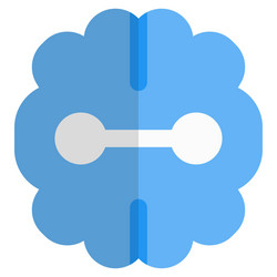 artificial intelligence machine with deep learning vector image