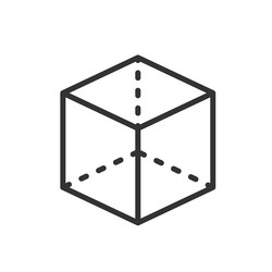 cube with projection icon vector image