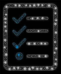 flare mesh network checklist with spots vector image