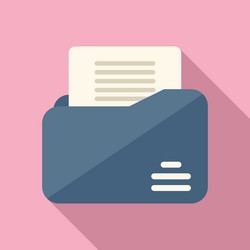 folder data icon flat report document vector image