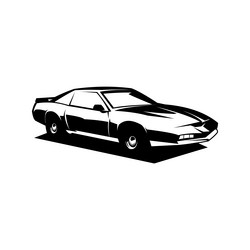 Kitt knight rider car vintage logo silhouette Vector Image