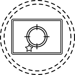 patch target with paper document isolated icon vector image