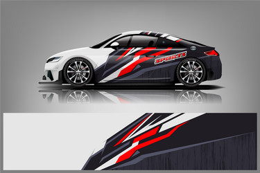 Racing Stripe Car Wrap Vector Image