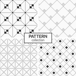 set of four seamless patterns vector image