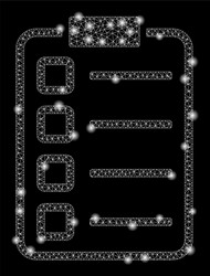 glossy mesh 2d checklist pad with flash spots vector image