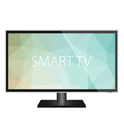 Tv flat screen realistic Royalty Free Vector Image