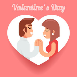 valentines day romantic beloved dating man woman vector