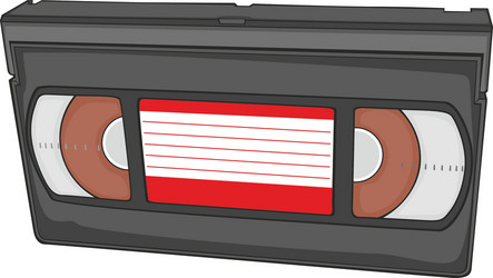 Vhs cassette video tape record system Royalty Free Vector