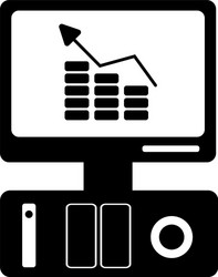 desktop computer icon image vector image