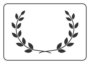 Laurel Wreath Border Icon Vector Image