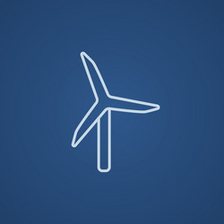 windmill line icon vector