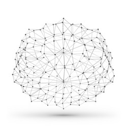 abstract wireframe polygonal geometric element vector image