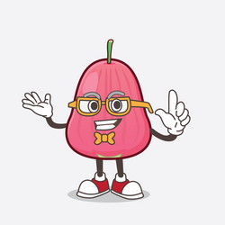 java apple cartoon mascot character in geek style vector image
