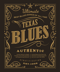 Retro Label Poster Frame Vector Image