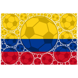 Colombia soccer balls vector