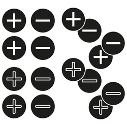 plus minus icon zoom button symbol scale adjust vector image