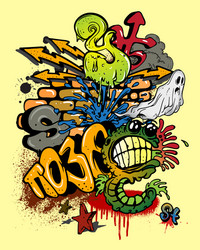 Dynamic Graffiti Splash Vector Image