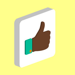 Like hand thumb up simple icon symbol design vector