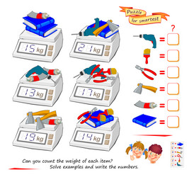 Mathematical Logic Puzzle Game vector image