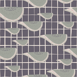random seamless pattern with grey simple fig vector image