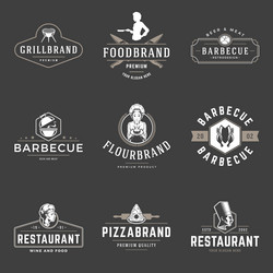 Restaurant Logo & Badge Templates Vector Image
