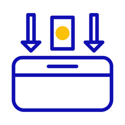 symbolic representation of depositing an object vector image