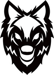 wolf bolt emblem Vector Image