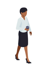 Businesswoman isometric icon vector