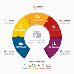 4 step process modern infographic diagram graph Vector Image